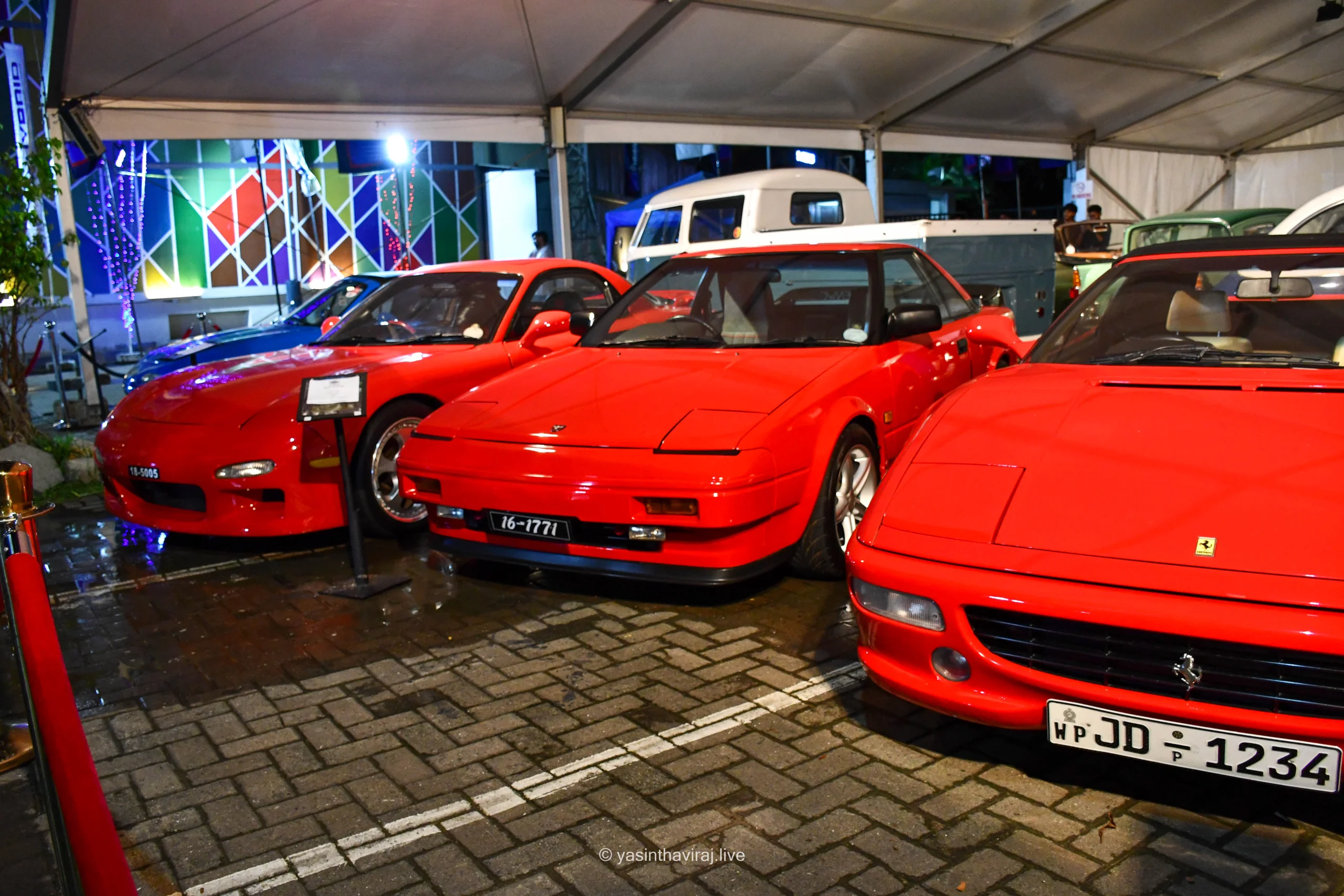 Mazda RX7, Toyota MR2, Ferrari F355